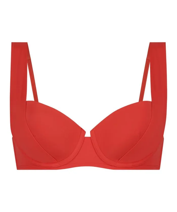 Hunkemller Sardinia Padded Underwired Bikini Top 8211 Red Red 8211 Women Hunkemller Sardinia Padded Underwired Bikini Top 8211 Red Red 8211 Women