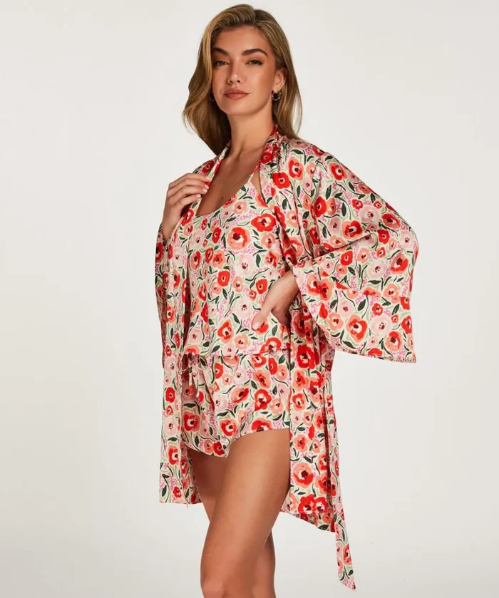 Hunkemller Satin Kimono 8211 White White 8211 Women