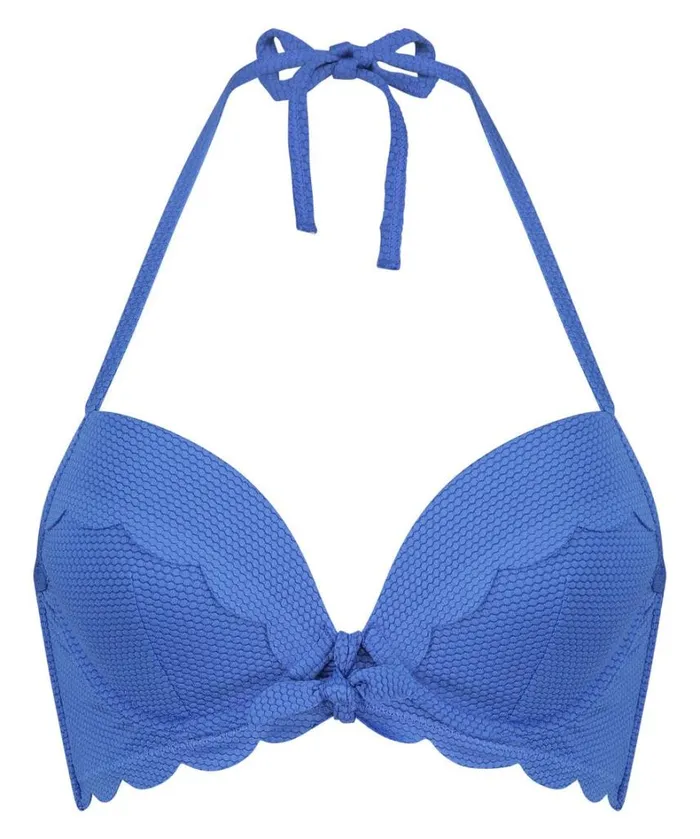 Hunkemller Scallop Pushup Underwired Bikini Top Cup A 8211 E 8211 Blue Blue 8211 Women Hunkemller Scallop Pushup Underwired Bikini Top Cup A 8211 E 8211 Blue Blue 8211 Women