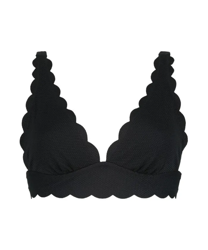 Hunkemller Scallop Triangle Bikini Top 8211 Black Black 8211 Women Hunkemller Scallop Triangle Bikini Top 8211 Black Black 8211 Women