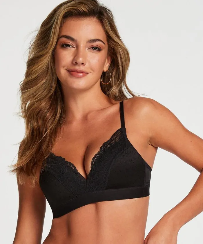 Hunkemller Sophie Padded NonUnderwired Bra 8211 Black Black 8211 Women Hunkemller Sophie Padded NonUnderwired Bra 8211 Black Black 8211 Women