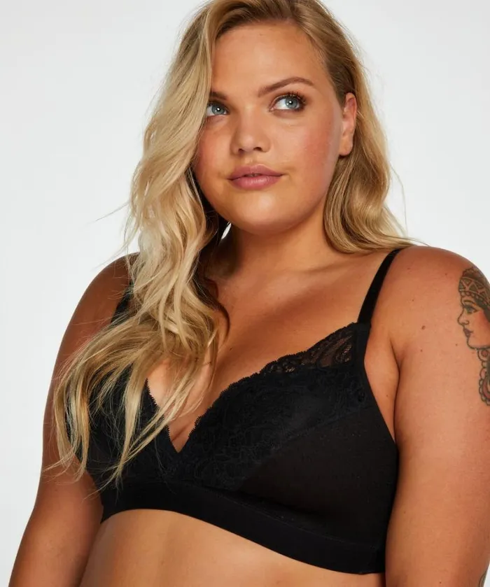 Hunkemller Sophie Padded NonUnderwired Bra 8211 Black Black 8211 Women Hunkemller Sophie Padded NonUnderwired Bra 8211 Black Black 8211 Women