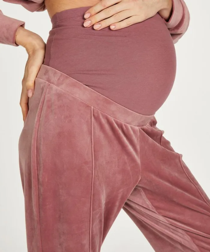 Hunkemller Velours Pintuck Maternity Jogging Bottoms 8211 Pink Pink 8211 Women Hunkemller Velours Pintuck Maternity Jogging Bottoms 8211 Pink Pink 8211 Women