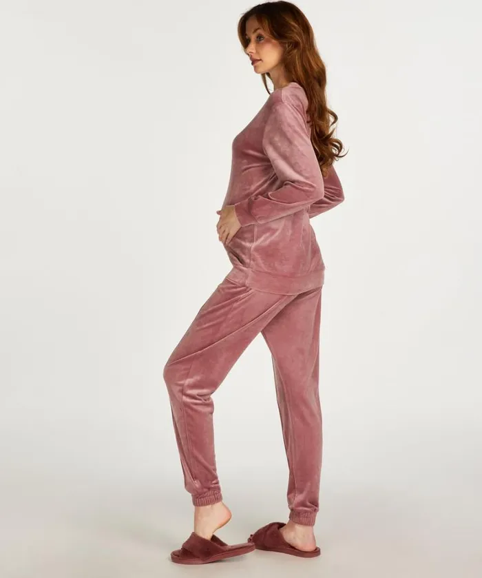 Hunkemller Velours Pintuck Maternity Jogging Bottoms 8211 Pink Pink 8211 Women Hunkemller Velours Pintuck Maternity Jogging Bottoms 8211 Pink Pink 8211 Women
