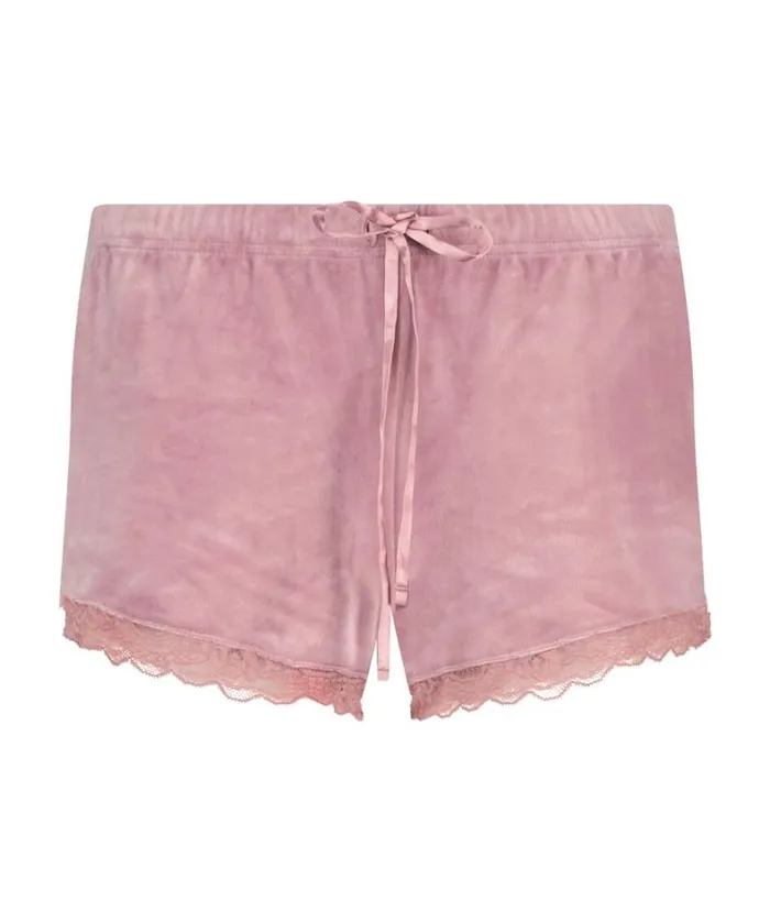 Hunkemller Velvet Lace Shorts 8211 Pink Pink 8211 Women Hunkemller Velvet Lace Shorts 8211 Pink Pink 8211 Women