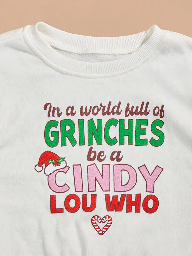 In A World Full Of Grinches Toddler Graphic Sweatshirt Ivory Girl Altar039d State Tops In A World Full Of Grinches Toddler Graphic Sweatshirt Ivory Girl Altar039d State Tops