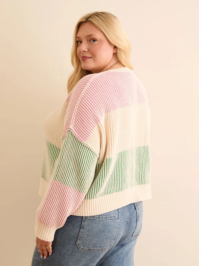 Indy Striped Sweater Bluecombo Women Altar039d State Sweaters Cardigans Indy Striped Sweater Bluecombo Women Altar039d State Sweaters Cardigans