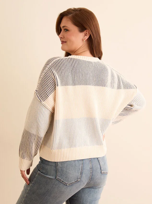 Indy Striped Sweater Bluecombo Women Altar039d State Sweaters Cardigans Indy Striped Sweater Bluecombo Women Altar039d State Sweaters Cardigans