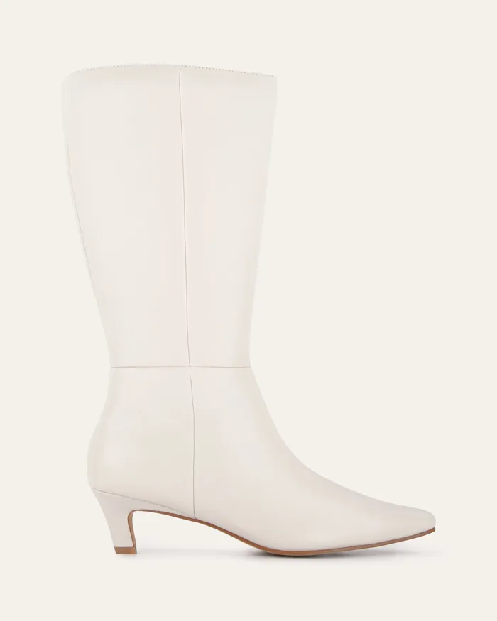 Isla calf boots off white leather LONG BOOTS jomercer Women