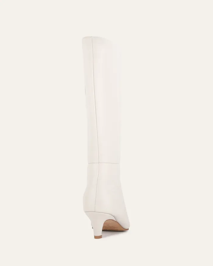 Isla calf boots off white leather LONG BOOTS jomercer Women Isla calf boots off white leather LONG BOOTS jomercer Women