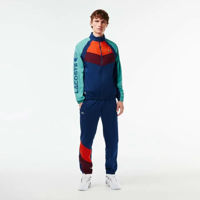 Jackets and Coats Men Lacoste Men039s Lacoste Tennis X Daniil Medvedev Sweatsuit Navy Blue Orange Bordeaux Blue Navy Blue Lif