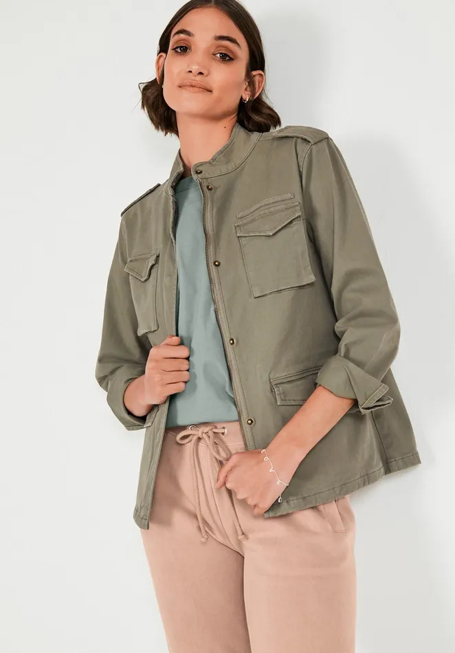 Jackets and Coats Women Hush Military Jacket Khaki