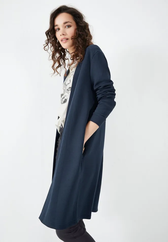 Jackets and Coats Women Hush Ribbed Jersey Jacket Midnight Navy Blue