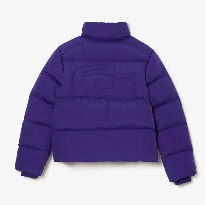 Jackets and Coats Women Lacoste Women039s Stowable Hood Puffer Jacket Acai Purple Sni