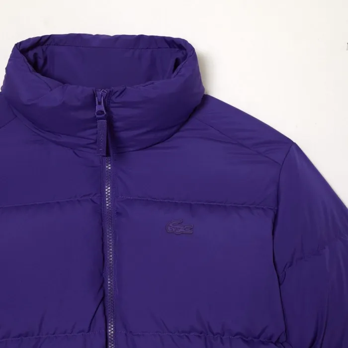 Jackets and Coats Women Lacoste Women039s Stowable Hood Puffer Jacket Acai Purple Sni