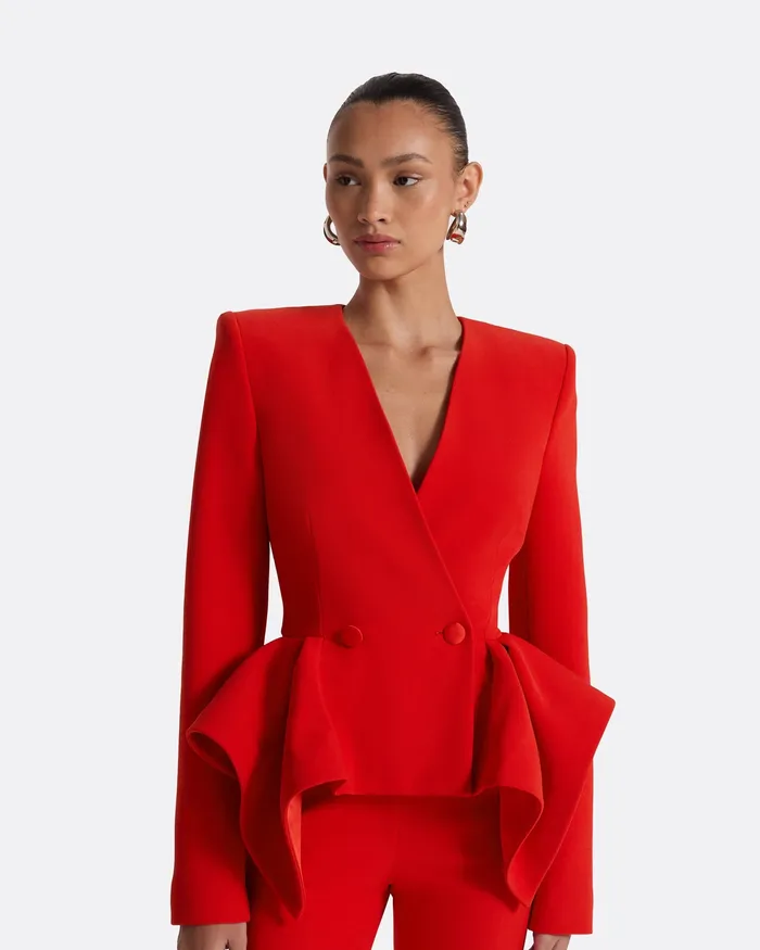 Jackets and Coats Women Renna Scarlet Red Jacket Scarlet Red Safiyaa