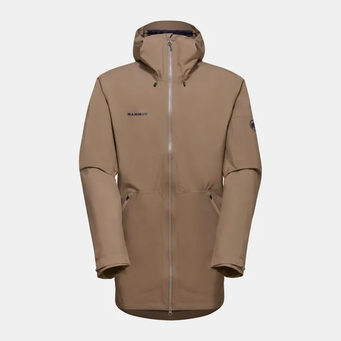 Jackets and Vests Men Mammut Seon Pac HS Hooded Jacket Dark Sand