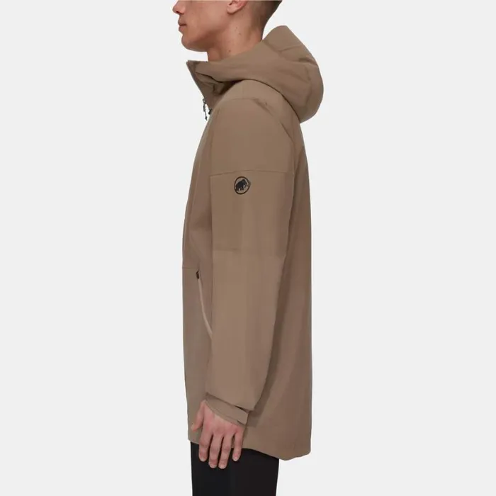 Jackets and Vests Men Mammut Seon Pac HS Hooded Jacket Dark Sand Jackets and Vests Men Mammut Seon Pac HS Hooded Jacket Dark Sand