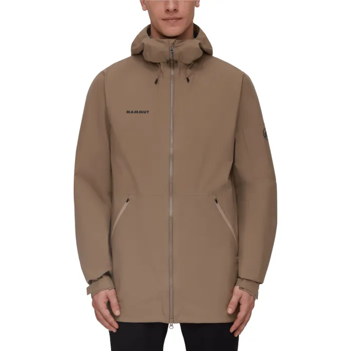 Jackets and Vests Men Mammut Seon Pac HS Hooded Jacket Dark Sand Jackets and Vests Men Mammut Seon Pac HS Hooded Jacket Dark Sand