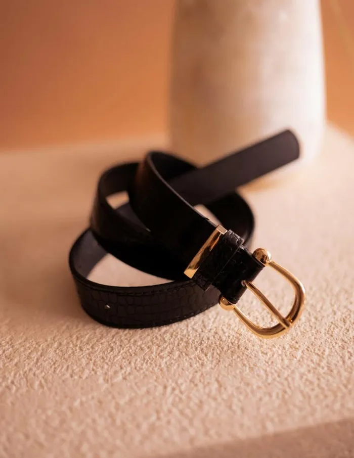 Jewelry and Accessories Belts Easy Clothes Black Dota Belt Black Jewelry and Accessories Belts Easy Clothes Black Dota Belt Black