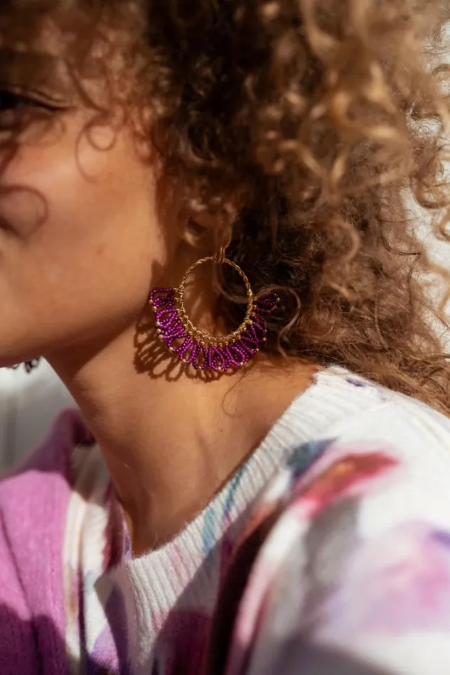 Jewelry and Accessories Earrings Easy Clothes Purple Brien Earrings Purple