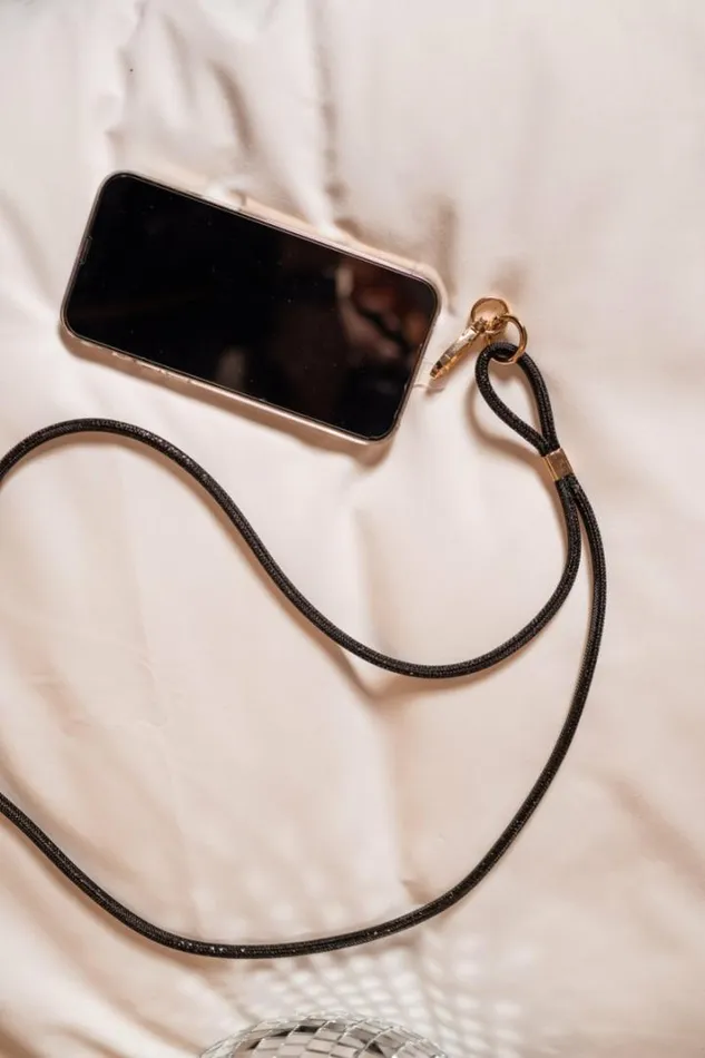Jewelry and Accessories Phone Accessories Easy Clothes Black Shiny Willy Phone Lanyard
