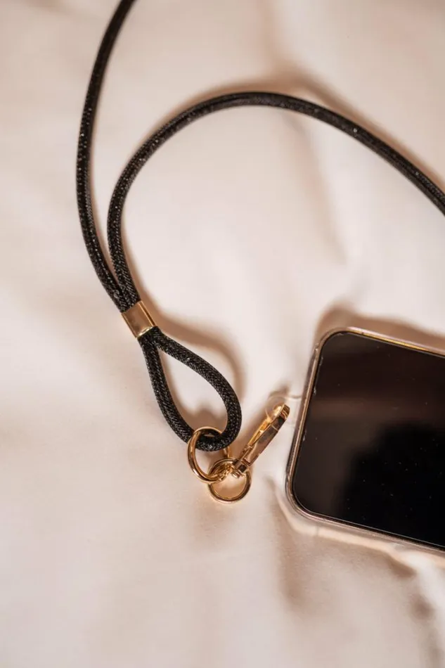 Jewelry and Accessories Phone Accessories Easy Clothes Black Shiny Willy Phone Lanyard