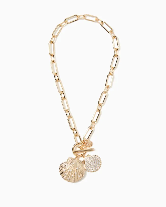 Jewelry Women Lilly Pulitzer Shells Bells Necklace Gold Metallic Jewelry Women Lilly Pulitzer Shells Bells Necklace Gold Metallic