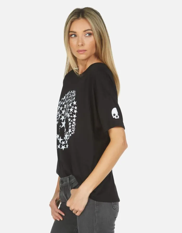 Jolene Star Skull Black Women Lauren Moshi Short Sleeve