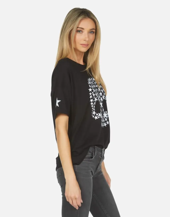 Jolene Star Skull Black Women Lauren Moshi Short Sleeve
