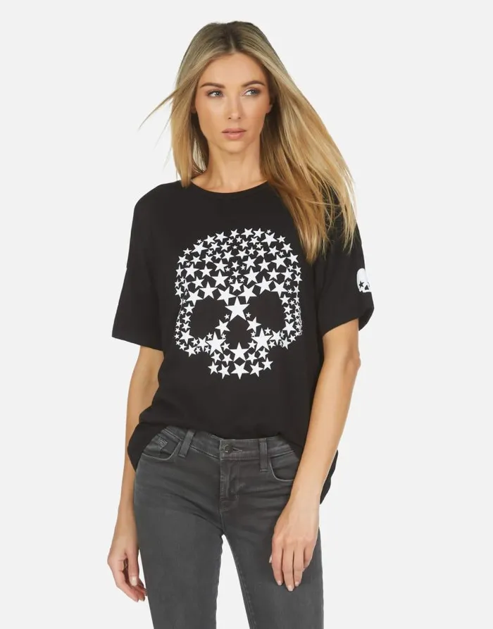 Jolene Star Skull Black Women Lauren Moshi Short Sleeve