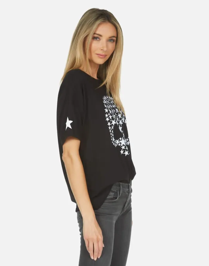 Jolene Star Skull Black Women Lauren Moshi Short Sleeve