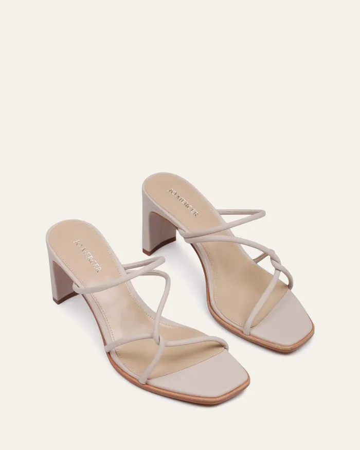 jomercer MID HEELS Women Novi mid heel sandals bone leather jomercer MID HEELS Women Novi mid heel sandals bone leather