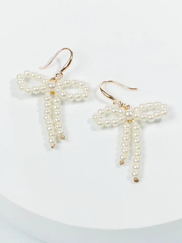 Josie Pearl Bow Earrings Gold Women Altar039d State Earrings
