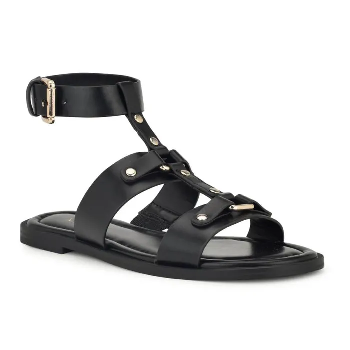 Jouise Ankle Strap Flat Sandals Black Women Nine West Sandals Jouise Ankle Strap Flat Sandals Black Women Nine West Sandals
