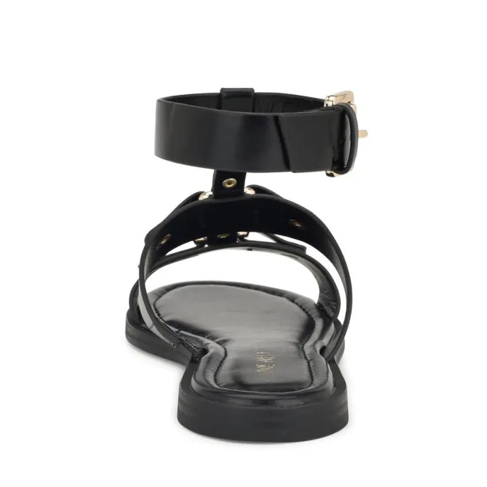 Jouise Ankle Strap Flat Sandals Black Women Nine West Sandals Jouise Ankle Strap Flat Sandals Black Women Nine West Sandals