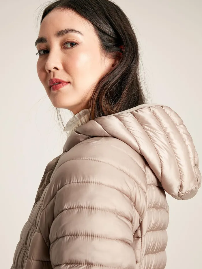 Joules Coats and Jackets Women Pearl Showerproof Long Packable Padded Coat