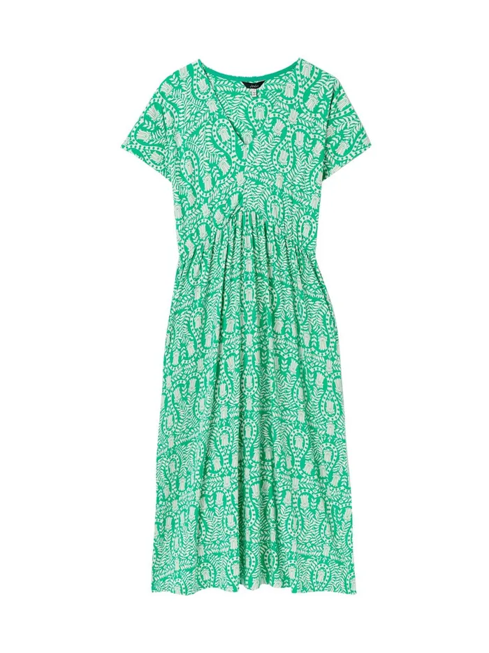Joules Dresses Women Green Jersey VNeck Beach Dress