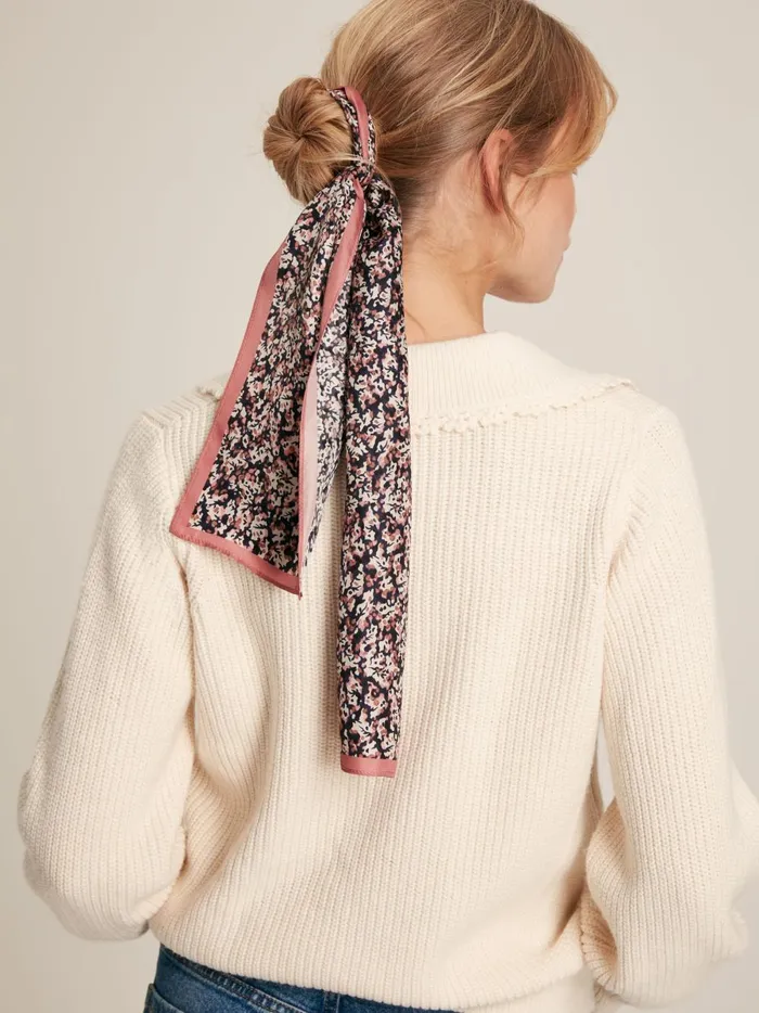 Joules Scarves Women Floral Skinny Printed Silk Scarf