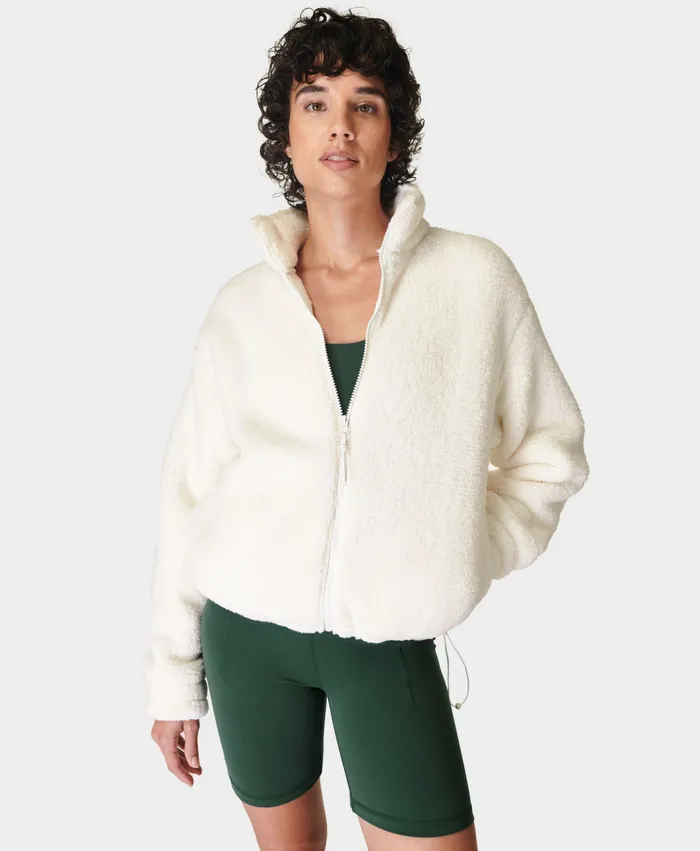 Jumpers Hoodies Canyon Fleece Zip Up Lily White Sweaty Betty Women