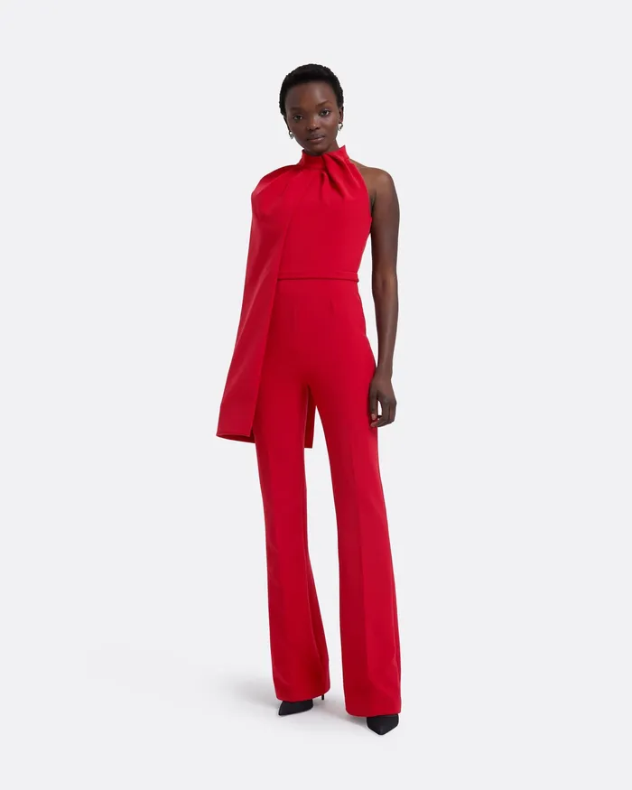 Jumpsuits Safiyaa Women Jaime Crimson Red Jumpsuit Crimson