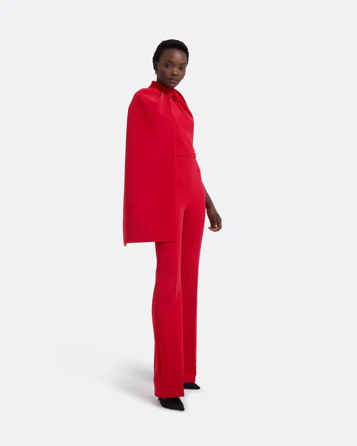 Jumpsuits Safiyaa Women Jaime Crimson Red Jumpsuit Crimson