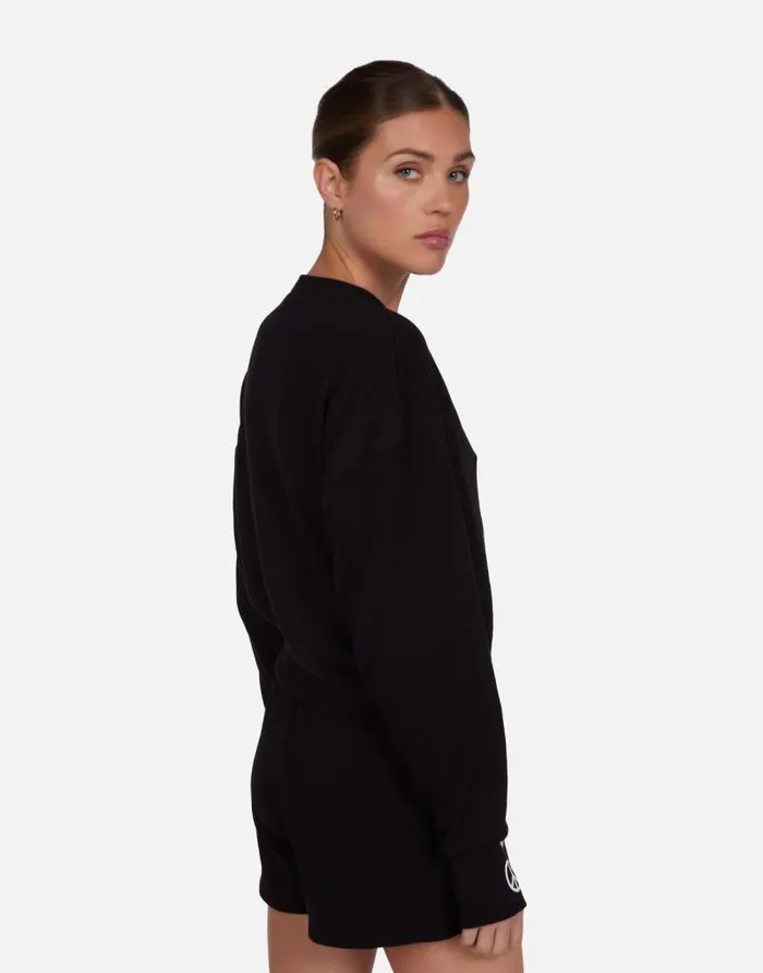 Kathryn Peace Lip Patch Black Women Lauren Moshi Long Sleeve