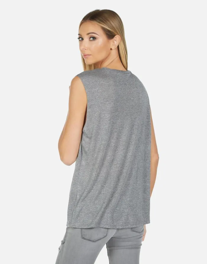 Kel Bone Diamond Heather Grey Women Lauren Moshi Tanks