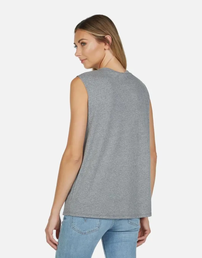 Kel Lucky Clover Heather Grey Women Lauren Moshi Tanks