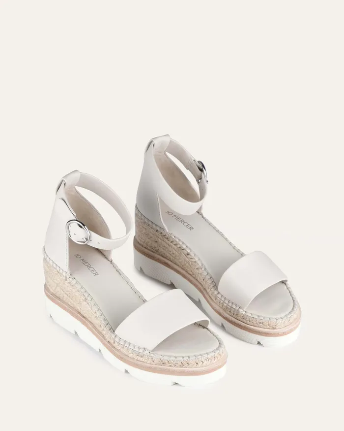 Kelly mid heel wedges bone leather MID HEELS jomercer Women Kelly mid heel wedges bone leather MID HEELS jomercer Women