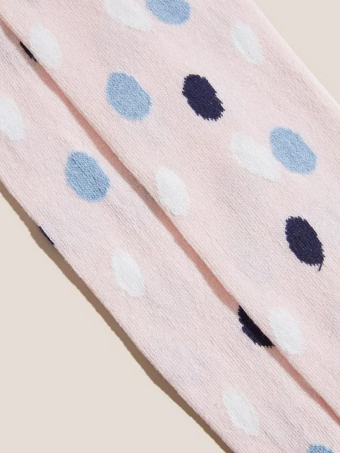 Kids ACCESSORIES White Stuff Spot Tights Pink Multi