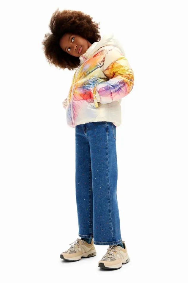 Kids Coats And Jackets Desigual Metallic Floral Coat