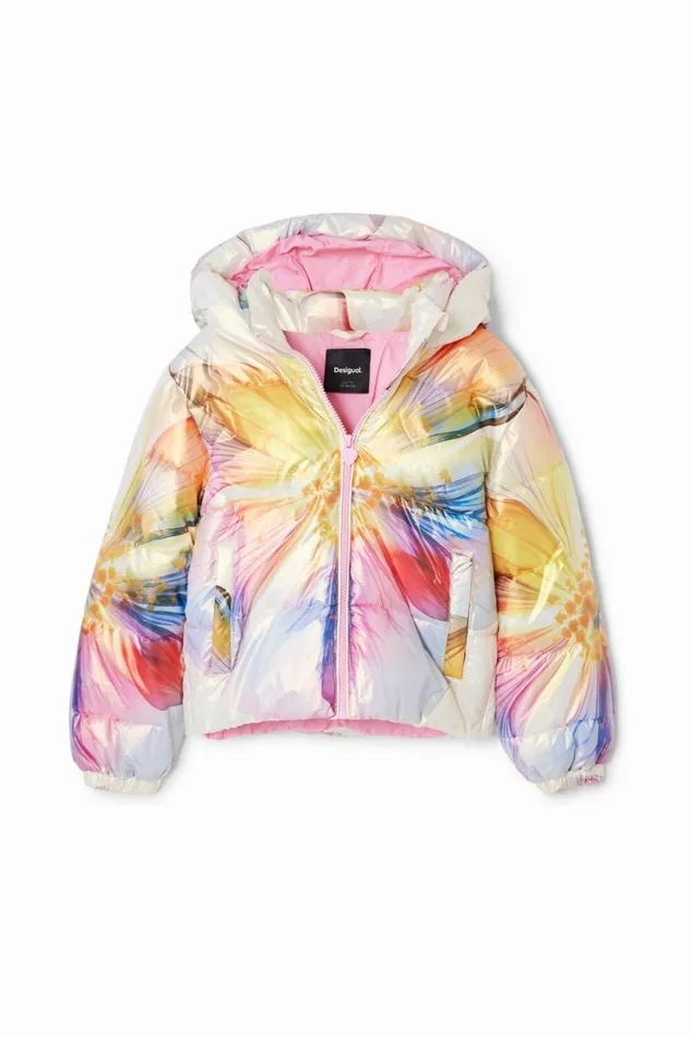 Kids Coats And Jackets Desigual Metallic Floral Coat