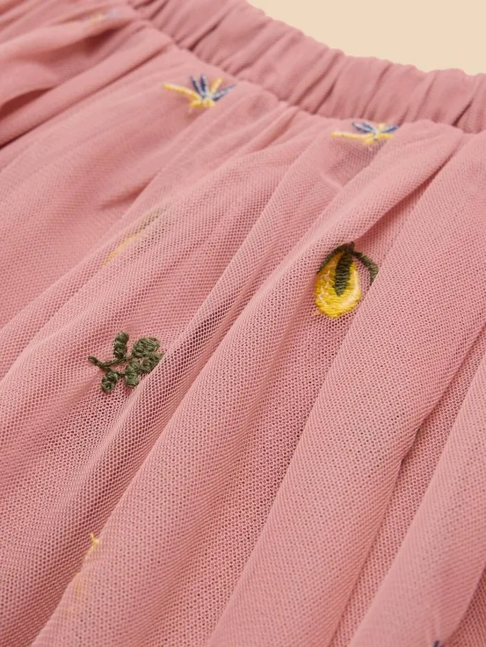 Kids DRESSES and SKIRTS White Stuff Embroidered Tuelle Skirt Light Pink